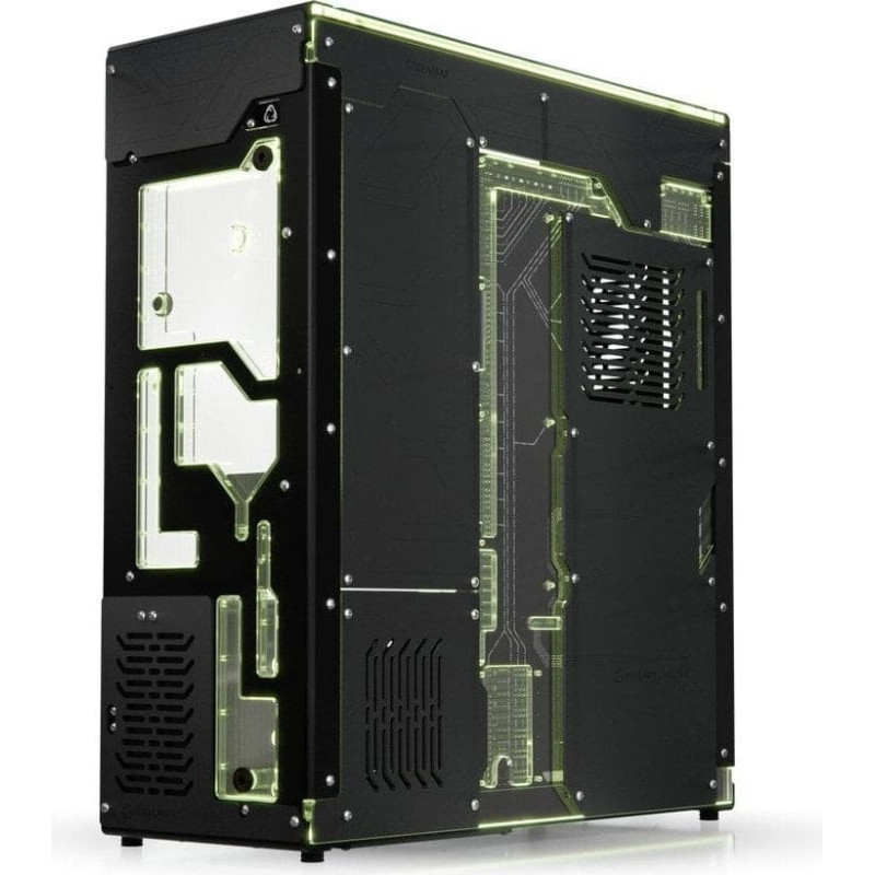 Singularity Computers Stream-M Wasserkühlungsgehäuse, Big Tower, XL-ATX, RGB - schwarz