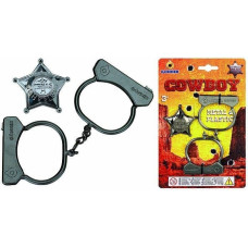 Gonher Metalowe kajdanki kowbojskie z odznaką - 239858