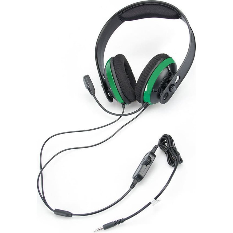 Noname Zestaw słuchawkowy Over Ear Raptor Gaming HX200 Stereo czarny/zielony