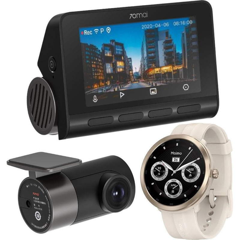 70Mai Wideorejestrator 70mai A800S-1 + RC06 4K + Maimo Watch WT2001 GPS GOLD