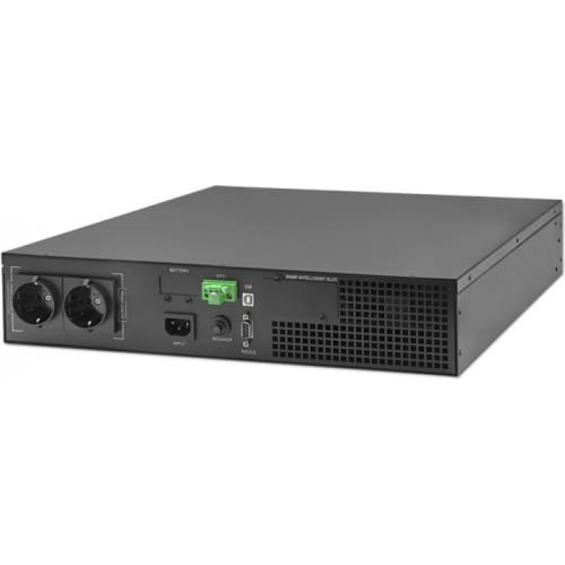 Qoltec UPS for RACK, 1kVA 1000W. PF 1.0, LCD