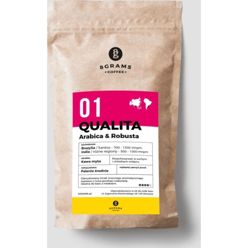 Noname Kawa palona ziarnista 8Grams Flat White arabika robusta 1kg