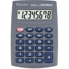 Vector Карманный калькулятор KAV VC-210III, 8-разрядный, 64x98,5 мм, серый