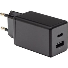 Patona Премиальное зарядное устройство GaN PD45W 1xUSB-C 1xUSB-A PD3.0 QC3.0, черное