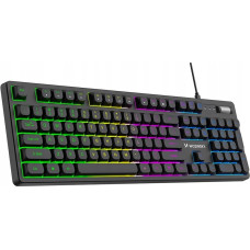 Wozinsky Klawiatura Wozinsky WKG-200 z rolką gamingowa membranowa rainbow - czarna