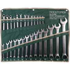 Sourcing ROCKFORCE COMBINATION WRENCH, set, 27 pcs. (6-36mm) INCLUDING 4 WITH RATCHET