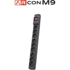 Noname Listwa przeciwprzepięciowa 9 gniazd o długości 5m czarna Arcon M9 firmy Armac