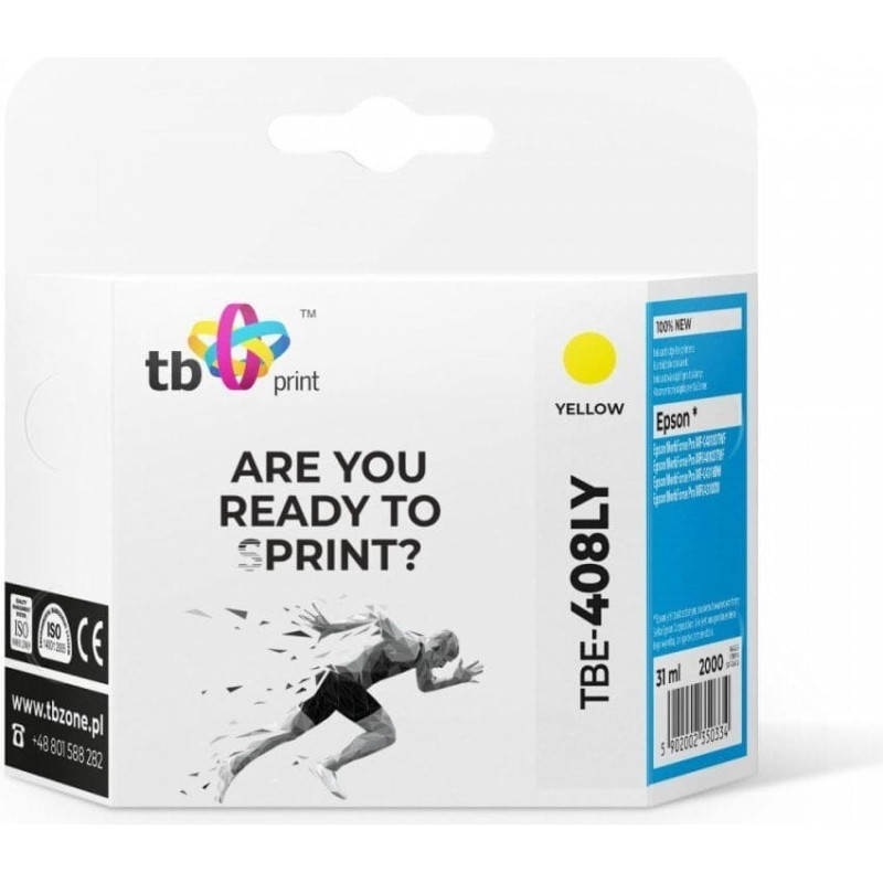 Tb Print Ink for Epson T09K4 TBE-408LY 100% new yellow