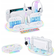 JYS Stacja Ładująca Rgb + Organizer Do Nintendo Switch 2 Ns 2 Joy-con Pro Pad / Jys-ns2322-v1 / Biały