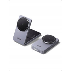 Ugreen Ładowarka Ugreen UGREEN W528 Magnetic Wireless Charger 2-in-1 składana stacja ładująca dla iPhone i AirPods