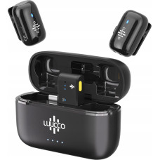 Ulanzi 2x Mini Bezprzewodowy Mikrofon Krawatowy 100m Do Telefonu Usb Type-c Usb-c / Minipods K2 / Czarny