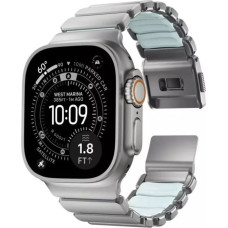 Nomad Stratos Band Natural Titanium Icy Blue Glow FKM AW 45/46/49mm