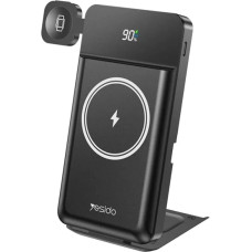 Rivacase Yesido Powerbank YP69 10 000 mAh 22.5W 6w1 LED, MagSafe, USB-A+C, BLACK/CZARNY