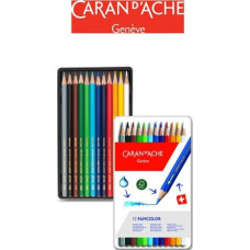 Caran D`arche Kredki CARAN D'ACHE Fancolor, metalowe pudełko, 12 szt.