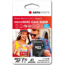 Agfaphoto Karta AgfaPhoto Agfa MicroSD MicroSDXC 64 GB Class 10 UHS-I/U1 V10 (SB6032)