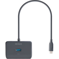 Deltaco HUB USB Deltaco USB-C šakotuvas DELTACO, 5 Gbps, 4x USB-A, juodas / USBC-HUB203 / 1902428