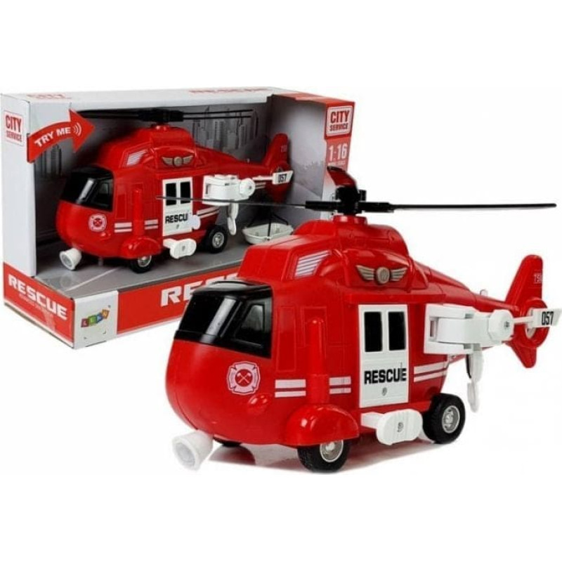 Lean Sport Helikopter Ratunkowy Straż Pożarna 1:16 Hak Dźwięk Światła