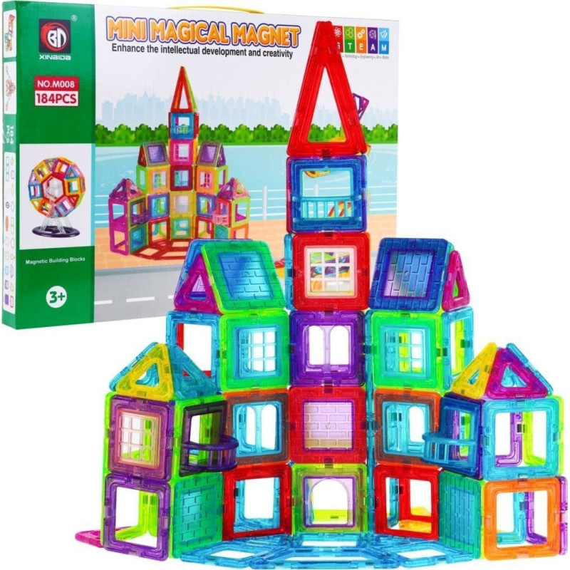 1Dea.me EDUKACYJNE DUŻE KLOCKI MAGNETYCZNE PŁYTKI PANELE