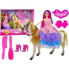 Leantoys Lalka Księżniczka z Białym Kucykiem Figurki Akcesoria LEAN Toys
