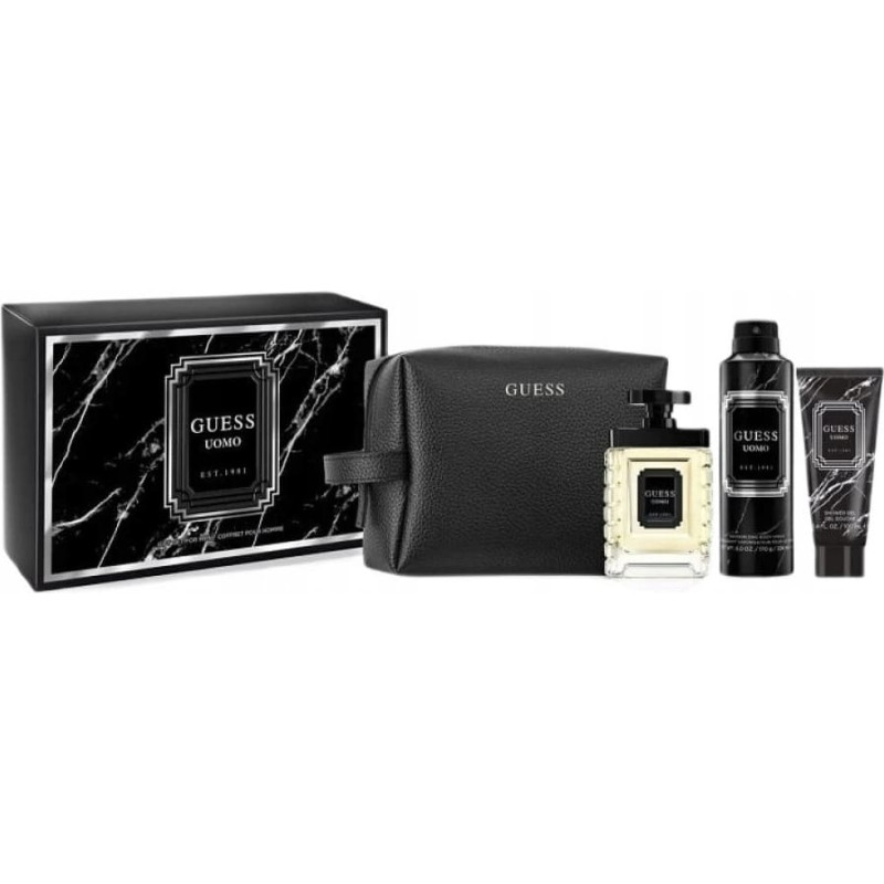 Guess SET GUESS Uomo EDT spray 100ml + SHOWER GEL 100ml + DEO spray 226ml + COSMETICS BAG