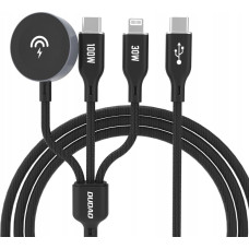 Dudao Kabel z ładowarką do Apple Watch Dudao A12Max+ PD 100W 3w1: USB-C Lightning 1,2m - czarny