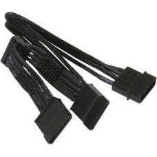 Nzxt 0.2m,  (Rozgałęźnik Molex na 3x SATA 20cm - opływowy czarny ( CB-43SATA ))