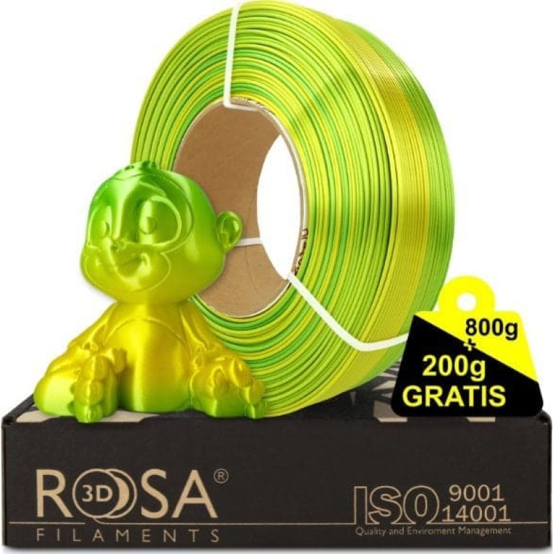 Rosa3D Filament ROSA3D ReFill PLA Multicolour Silk Jungle 1,75mm 800g + 200g GRATIS