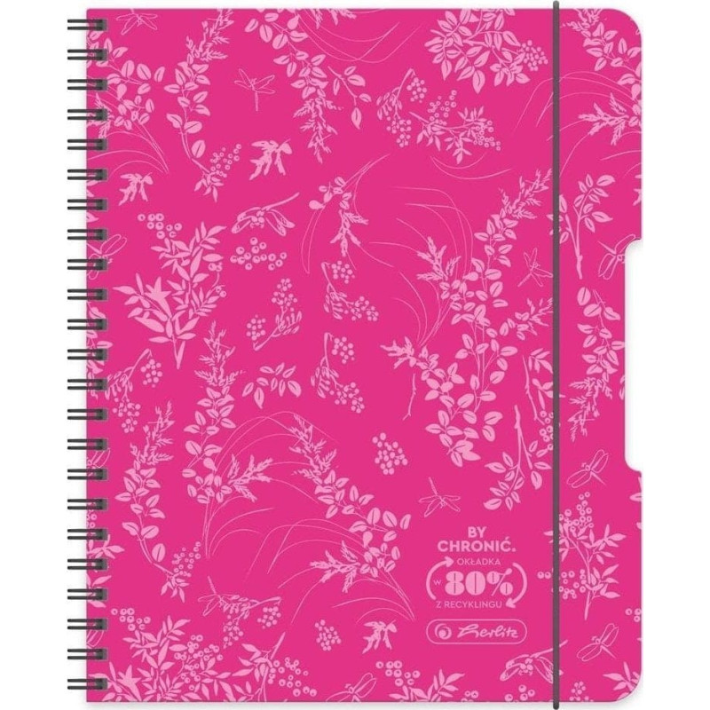Herlitz Brulion na spirali B5/80K kratka różowy (2szt)