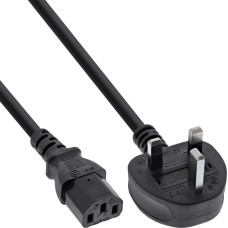 Inline Kabel zasilający InLine InLine® Power cable UK/England plug to 3pin IEC C13, black, 5m
