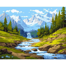 Norimpex Malowanie po numerach - Strumień w górach 40x50cm