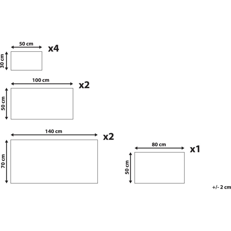 Beliani Komplet 9 ręczników bawełniany różowy ATAI