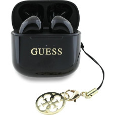 Guess Słuchawki TWS Guess Glossy Effect         Printed Classic Logo & Charm czarny