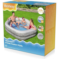 Bestway Dmuchany Basen ogrodowy dla rodziny 213x206x53cm BESTWAY + Dmuchane Siedziska + Cup holdery