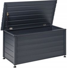 Beliani Skrzynia ogrodowa CAMPALTO Metal 123 cm 60 cm Ciemnoszary Lumarko!