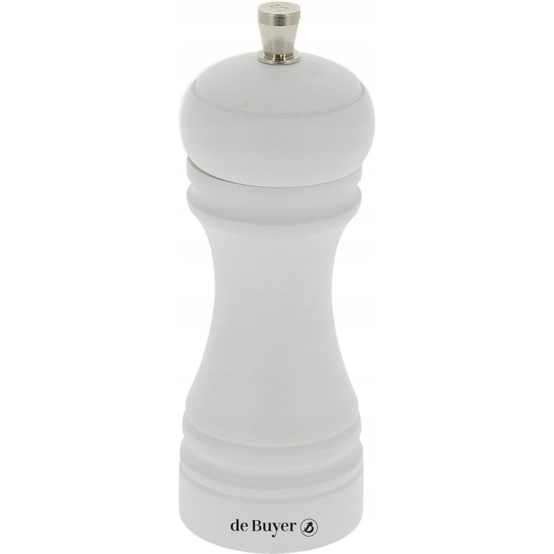 De Buyer JAVA Młynek do soli 14 cm biały matowy
