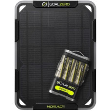 Goal Zero GUIDE 12 + NOMAD 5, Black, Green, Digital camera, Flashlight, Mobile phone/Smartphone, Tablet, CE, FCC, Nickel-Metal Hydride (NiMH), 2500 mAh, Solar, USB