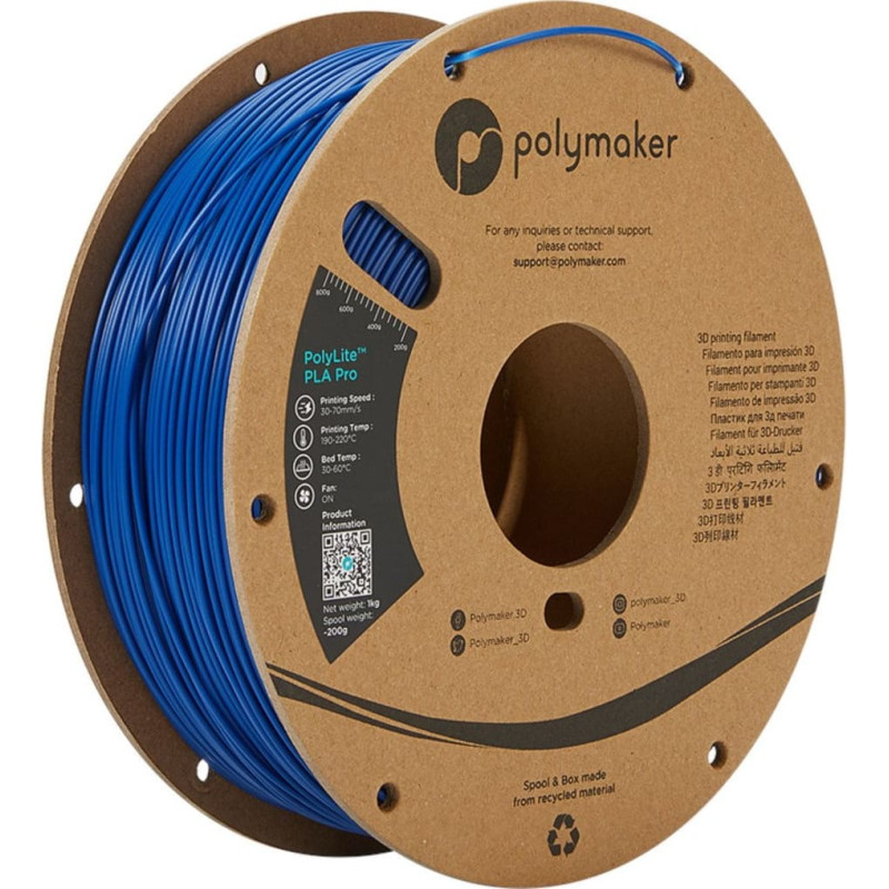 Poly Filament Polymaker PolyLite PLA Pro 1,75mm 1kg - Blue}