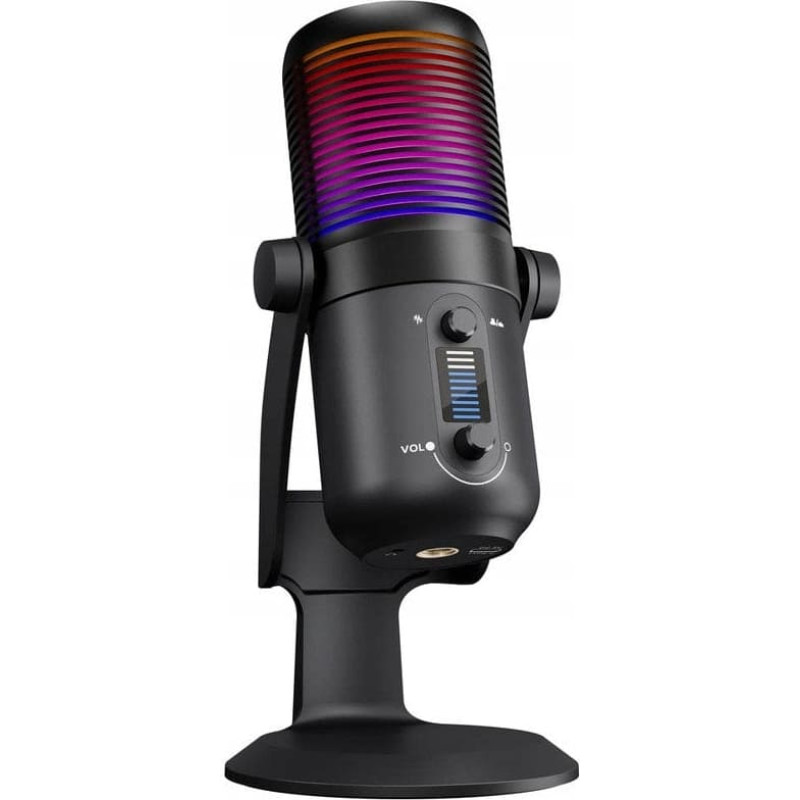 Rampage Diyez Mikrofon gamingowy dotykowy RGB USB-C czarny