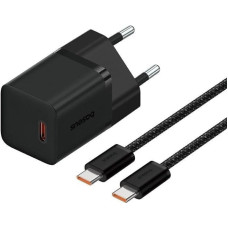 Baseus Ładowarka Baseus GaN5 mini 1C 30W EU+kabel USB-C (cluster black)