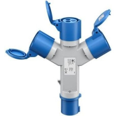 Goobay Adapter CEE, wtyczka CEE do 3x gniazda CEE - Połączenie typu gniazdo kombinowane CEE + 2x gniazdo styku ochronnego