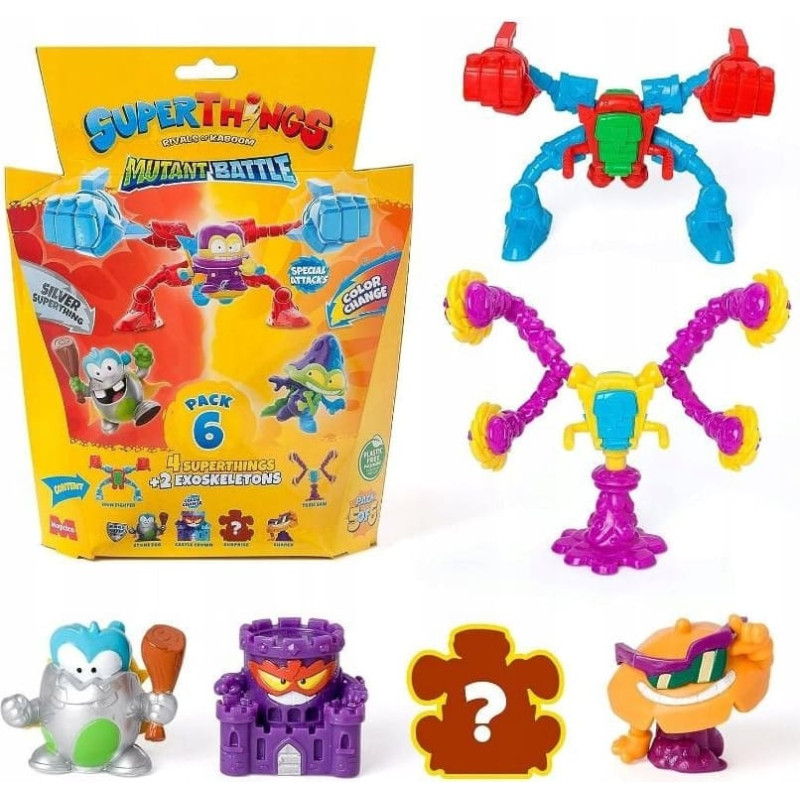 Magic Box SUPERTHINGS Mutant Battle 2 + Egzoszkielety 4 Figurki