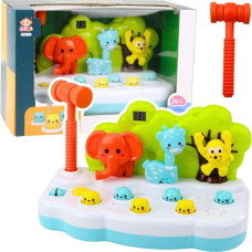Leantoys Gra Zręcznościowa Zwierzątka Whack-A-Mole Licznik Młotek Kolorowa LEAN Toys