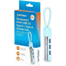 Manhattan 4-Portowy Hub USB 3.2 Gen1 Typ-A/C do 4x USB-A 3.0 181020