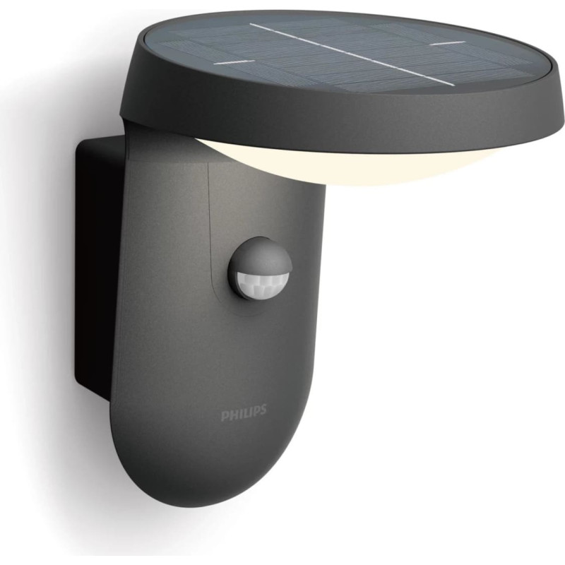 Philips Outdoor Luminaires, Outdoor wall lighting, Black, IP44, Facade, Garden, Patio, Day/night sensor