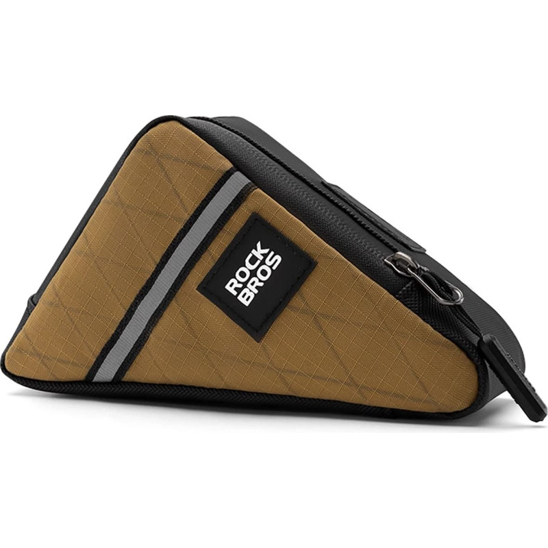 Rockbros Torba trójkątna Rockbros na ramę rowerową 0,3l - brązowa