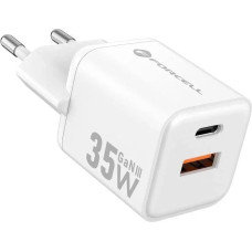 Forcell Szybka ładowarka Forcell F-Energy Mini GaN III VT-35C USB C + USB A QC4.0 PD 35W biała