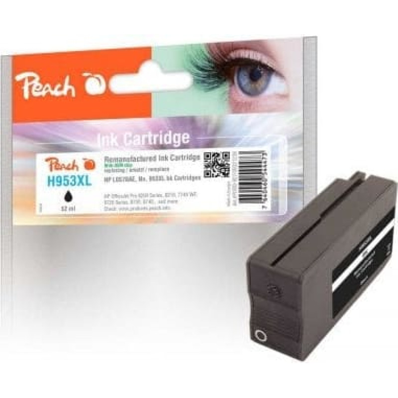 Peach Patrone HP Nr.953XL black mit OEM Chip remanufactured