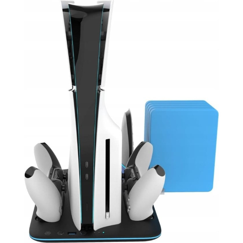 Yaxo Podstawka chłodząca i ładująca ICE STORM do PS5 Slim Techno Black