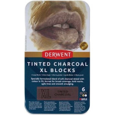 Artequipment Derwent XL Tinted Charcoal Blocks 6 stk tin
