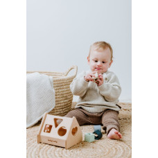 Polesie New! Baby's only wooden shape sorting toy house 10+ Earth BO-860.863.800.50